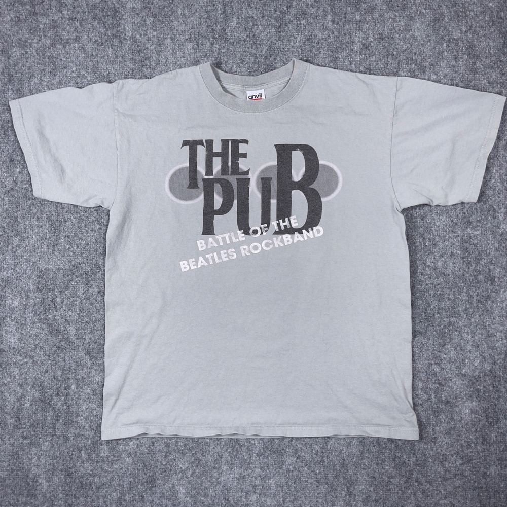 Battle of the Beatles T Shirt Mens Large Gray The Pub Rockband 2009 Promo